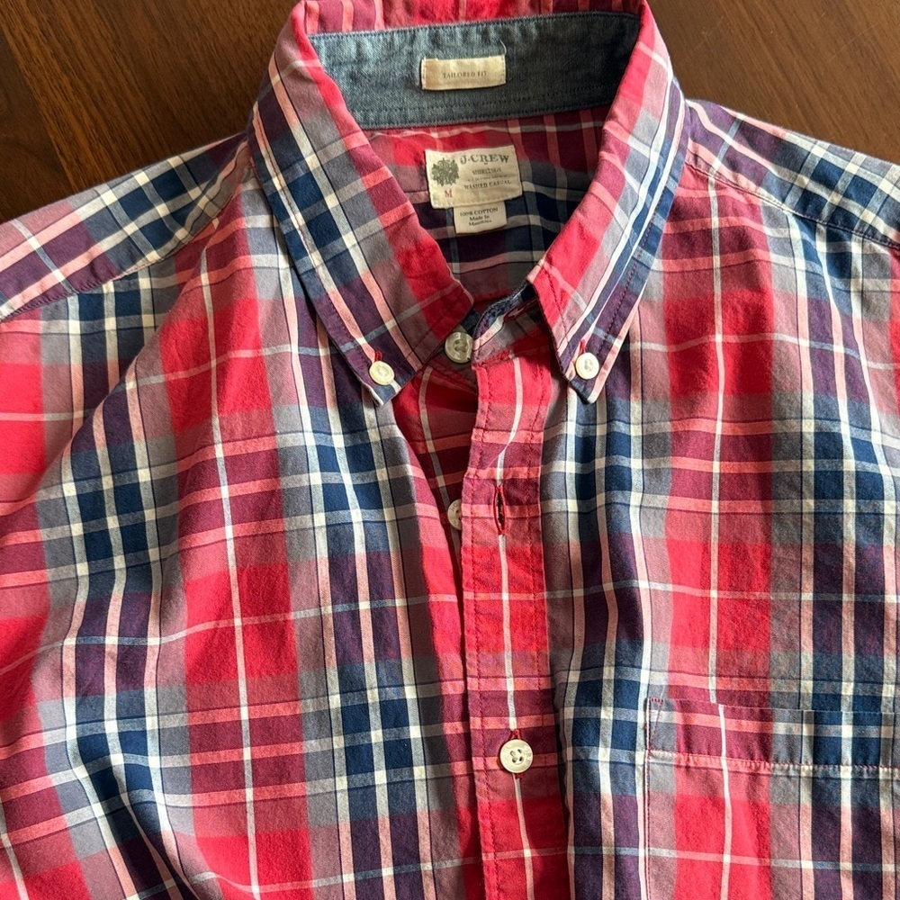 J. Crew - Men's Plaid Shirt - medium - Picture 4 of 5